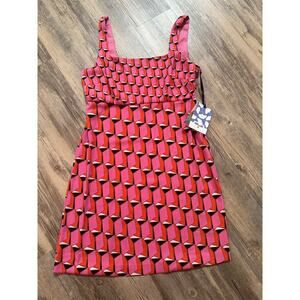 Diane Von Furstenberg x Target Mini Shift Dress in Pink Modern Geo Size 6 NWT